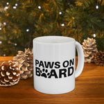 Paws on Board! Ceramic Coffee Mug 11oz