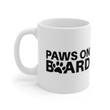 Paws on Board! Ceramic Coffee Mug 11oz