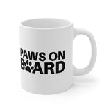 Paws on Board! Ceramic Coffee Mug 11oz