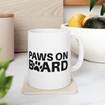 Paws on Board! Ceramic Coffee Mug 11oz