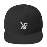 Black Snapback Hat White Embroidered Logo