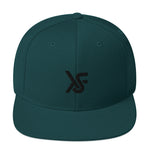 Spruce Snapback Hat Black Embroidered Logo