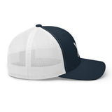 Navy/White Trucker Cap Embroidered Logo