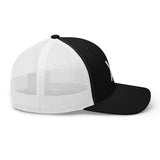 Black & White Trucker Cap Embroidered Logo