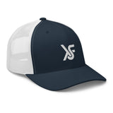 Navy/White Trucker Cap Embroidered Logo