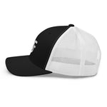 Black & White Trucker Cap Embroidered Logo