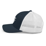 Navy/White Trucker Cap Embroidered Logo