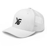 White Trucker Cap Embroidered Logo