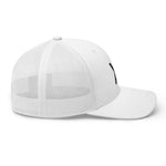 White Trucker Cap Embroidered Logo