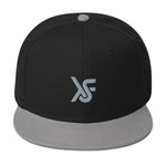 Gray  Black Snapback Hat Grey Embroidered Logo